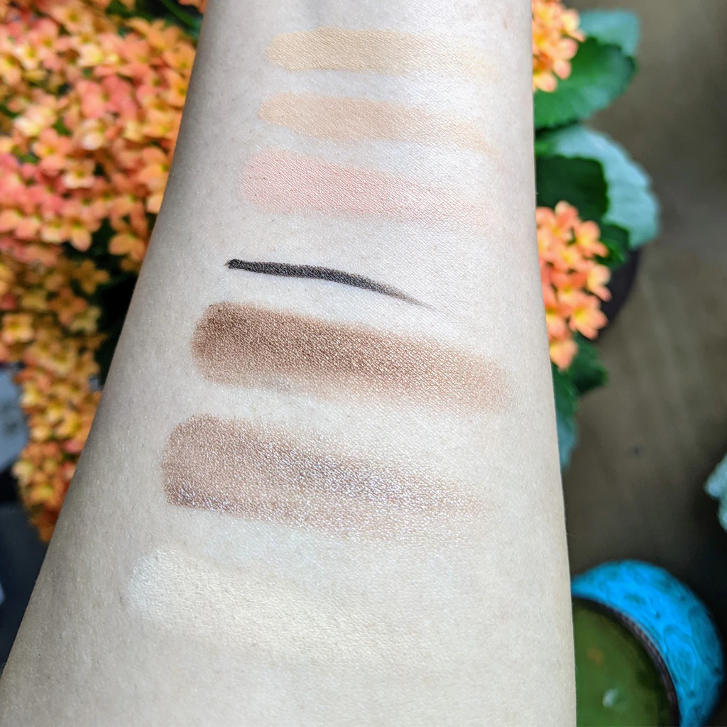 Swatches of Eye Makeup Products